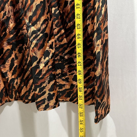NWT‎ $595 Sandro [ 40 ] Faunie Pintucked Leopard Silk Maxi Dress In Wildcat - Picture 8 of 16